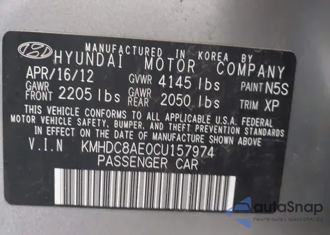 2012 Hyundai Elantra Touring Se из США, поврежденный, VIN KMHDC8AE0CU157974